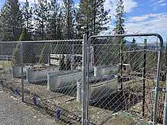 fenced garden w/raised beds fenced garden w/raised beds